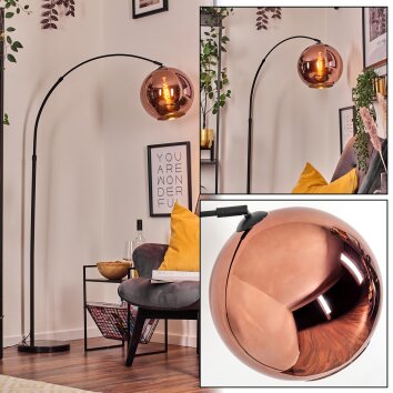 Koyoto Staande lamp, Booglampen Zwart, 1-licht