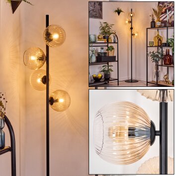 Koyoto Staande lamp Amber, Duidelijk, 4-lichts