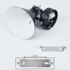 Upiano Muurlamp Chroom, Zwart, 1-licht