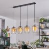 Apedo Hanglamp, Hanglamp Amber, Duidelijk, 4-lichts