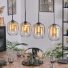 Apedo Hanglamp, Hanglamp Amber, Duidelijk, 4-lichts