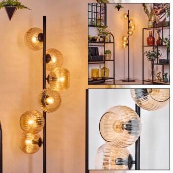 Koyoto Staande lamp Amber, 6-lichts