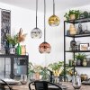 Ripoll Hanglamp, Kogellampje, Hanglamp Goud, Duidelijk, Koperkleurig, Rookkleurig, 3-lichts