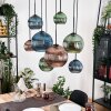 Koyoto Hanglamp, Kogellampje, Hanglamp Natuurlijke kleuren, Zwart, 8-lichts