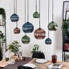 Koyoto Hanglamp, Kogellampje, Hanglamp Natuurlijke kleuren, Zwart, 8-lichts