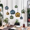 Koyoto Hanglamp, Kogellampje, Hanglamp Natuurlijke kleuren, Zwart, 8-lichts