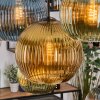 Koyoto Hanglamp, Kogellampje, Hanglamp Natuurlijke kleuren, Zwart, 8-lichts