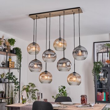 Koyoto Hanglamp, Kogellampje, Hanglamp Natuurlijke kleuren, Zwart, 8-lichts Koyoto Hanglamp, Kogellampje, Hanglamp Natuurlijke kleuren, Zwart, 8-lichts