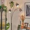 Bassagoda Staande lamp Chroom, Zwart, 3-lichts
