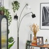 Bassagoda Staande lamp Chroom, Zwart, 3-lichts