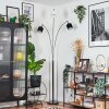 Bassagoda Staande lamp Chroom, Zwart, 3-lichts