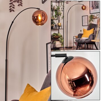 Koyoto Staande lamp, Booglampen Zwart, 1-licht