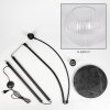 Koyoto Staande lamp, Booglampen Zwart, 1-licht
