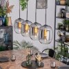 Apedo Hanglamp, Hanglamp Duidelijk, Rookkleurig, 4-lichts