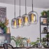 Apedo Hanglamp, Hanglamp Duidelijk, Rookkleurig, 4-lichts