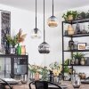 Ripoll Hanglamp, Kogellampje, Hanglamp Amber, Duidelijk, Rookkleurig, 3-lichts
