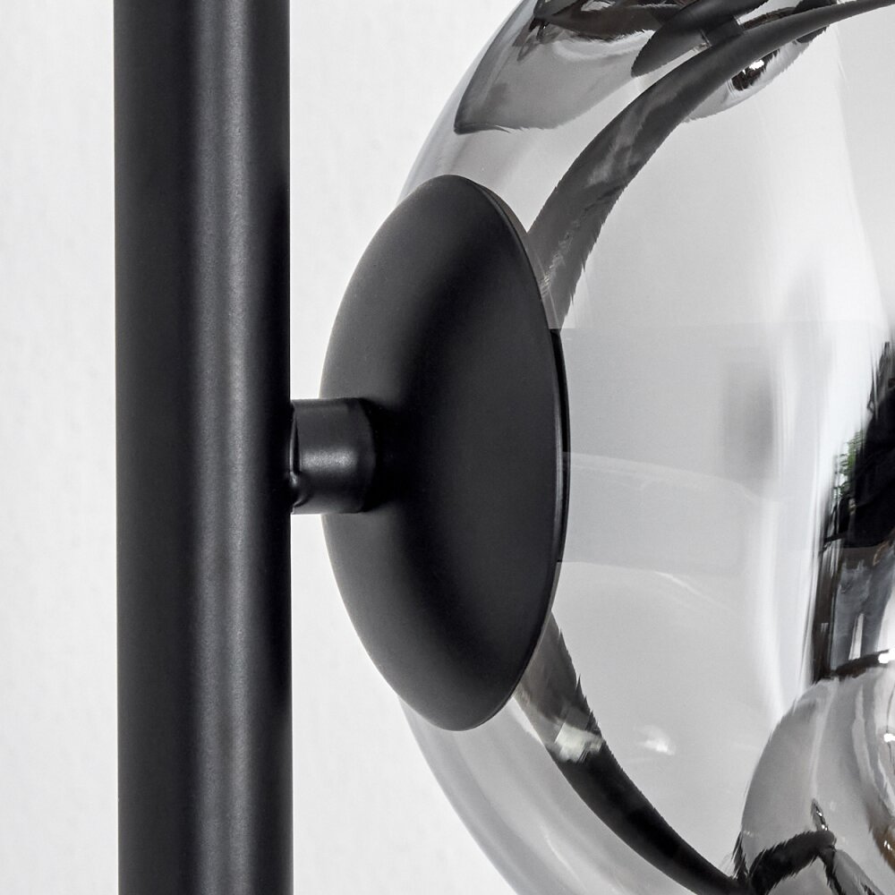 Ripoll Staande lamp Chroom, Duidelijk, Rookkleurig, 6-lichts
