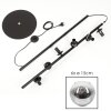 Ripoll Staande lamp Chroom, Duidelijk, Rookkleurig, 6-lichts