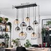 Gastor Hanglamp, Kogellampje, Hanglamp Amber, Duidelijk, Rookkleurig, 8-lichts
