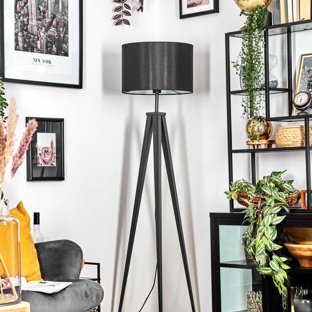 Soungou Staande lamp Zwart, 1-licht