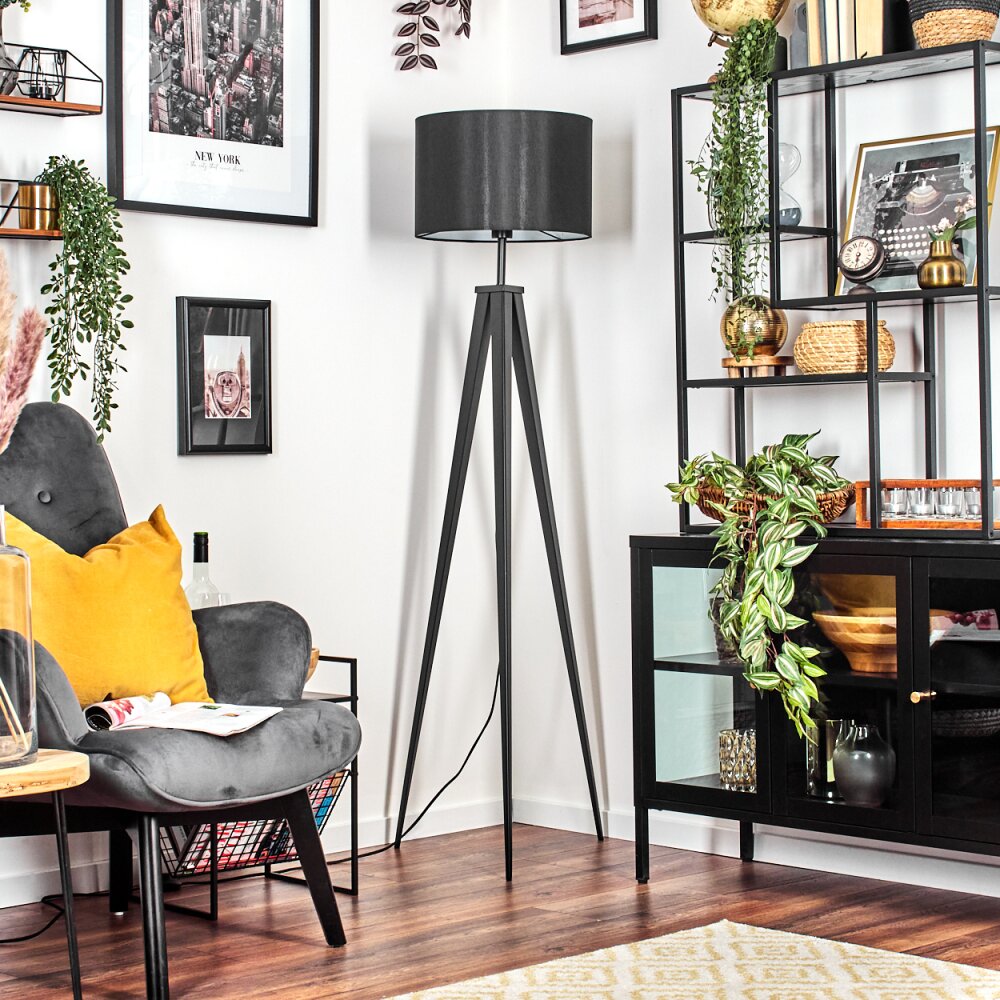 Soungou Staande lamp Zwart, 1-licht
