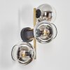 Koyoto Kogellampje, Wandlamp Goud, Zwart, 3-lichts
