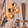 Koyoto Kogellampje, Wandlamp Goud, Zwart, 3-lichts