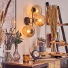 Koyoto Kogellampje, Wandlamp Goud, Zwart, 3-lichts
