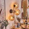 Koyoto Kogellampje, Wandlamp Goud, Zwart, 3-lichts