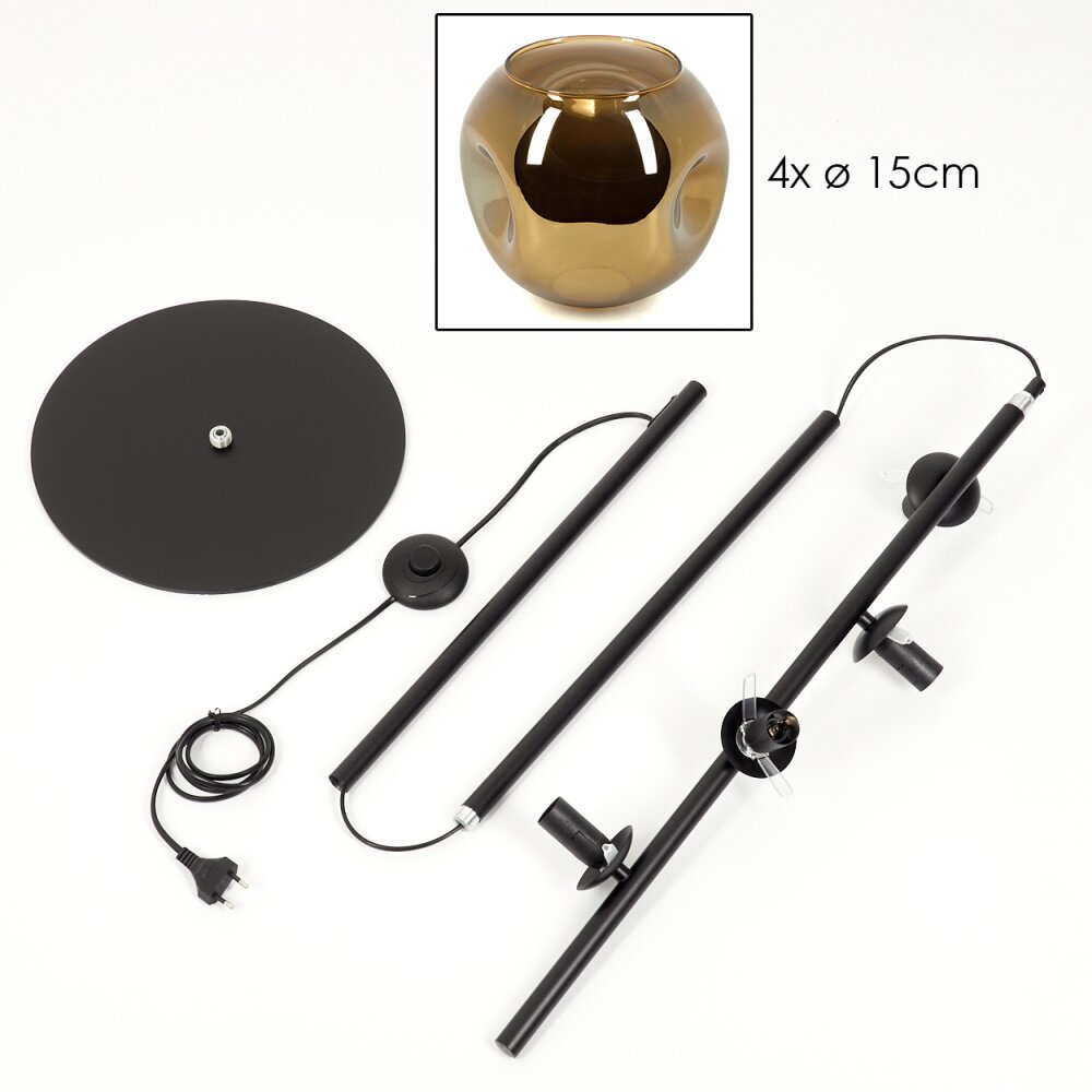 Ripoll Staande lamp Goud, 4-lichts