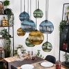 Koyoto Hanglamp, Kogellampje, Hanglamp Natuurlijke kleuren, Zwart, 8-lichts