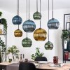 Koyoto Hanglamp, Kogellampje, Hanglamp Natuurlijke kleuren, Zwart, 8-lichts