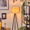 Soungou Staande lamp Chroom, Zwart, 1-licht