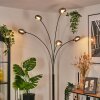 Nikkala Staande lamp Chroom, Zwart, 5-lichts