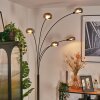 Nikkala Staande lamp Chroom, Zwart, 5-lichts