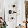 Koyoto Kogellampje, Wandlamp Goud, Zwart, 3-lichts