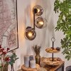 Koyoto Kogellampje, Wandlamp Duidelijk, Rookkleurig, 3-lichts