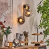 Koyoto Kogellampje, Wandlamp Duidelijk, Rookkleurig, 3-lichts