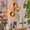 Koyoto Kogellampje, Wandlamp Amber, 3-lichts