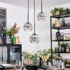 Koyoto Hanglamp, Kogellampje, Cluster hanglamp 30 cm Duidelijk, Rookkleurig, 3-lichts