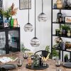 Koyoto Hanglamp, Kogellampje, Cluster hanglamp 30 cm Duidelijk, Rookkleurig, 3-lichts