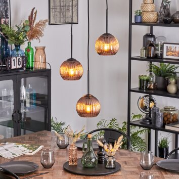 Koyoto Hanglamp, Kogellampje, Cluster hanglamp Koperkleurig, 3-lichts Koyoto Hanglamp, Kogellampje, Cluster hanglamp Koperkleurig, 3-lichts