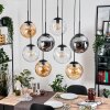 Gastor Hanglamp, Kogellampje, Hanglamp Amber, Duidelijk, Rookkleurig, 8-lichts