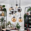 Gastor Hanglamp, Kogellampje, Hanglamp Amber, Duidelijk, Rookkleurig, 8-lichts Gastor Hanglamp, Kogellampje, Hanglamp Amber, Duidelijk, Rookkleurig, 8-lichts