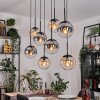 Gastor Hanglamp, Kogellampje, Hanglamp Amber, Duidelijk, Rookkleurig, 8-lichts