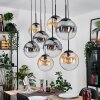 Gastor Hanglamp, Kogellampje, Hanglamp Amber, Duidelijk, Rookkleurig, 8-lichts
