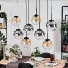 Gastor Hanglamp, Kogellampje, Hanglamp Amber, Duidelijk, Rookkleurig, 8-lichts