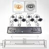 Gastor Hanglamp, Kogellampje, Hanglamp Amber, Duidelijk, Rookkleurig, 8-lichts