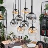 Gastor Hanglamp, Kogellampje, Hanglamp Amber, Duidelijk, Rookkleurig, 8-lichts