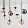 Gastor Hanglamp, Kogellampje, Hanglamp Amber, Duidelijk, Rookkleurig, 8-lichts